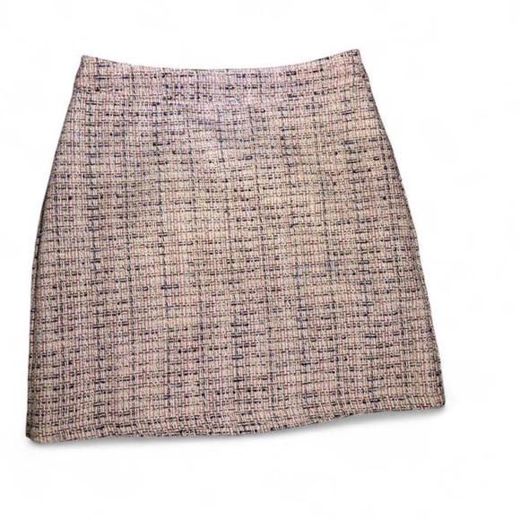 LOFT Tweed Mini Skirt - Cream and Blue - Picture 2 of 4